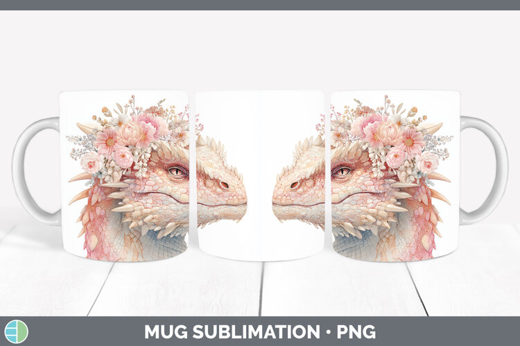 GorgeousAnimals Floral Crown Mug Wrap design.