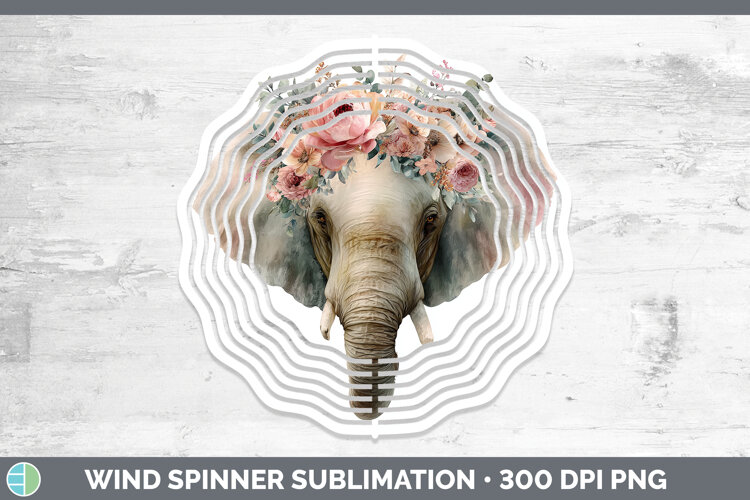 GorgeousAnimals Floral Crown Wind Spinner design.