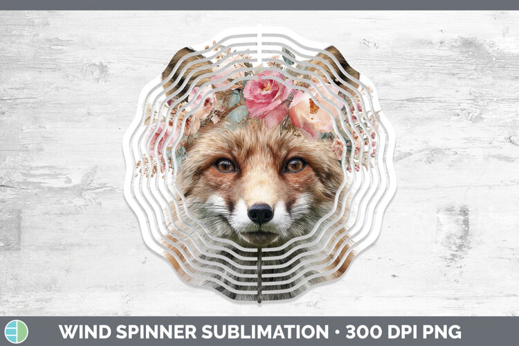 GorgeousAnimals Floral Crown Wind Spinner design.