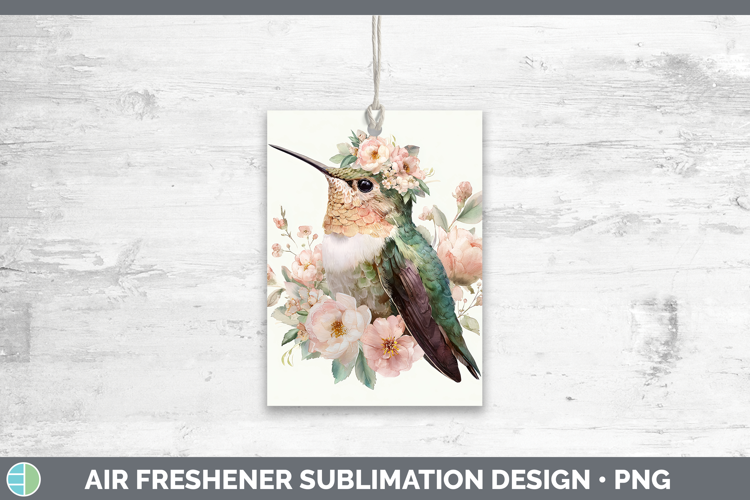 Hummingbird Animals Floral Crown Air Freshener Sublimation D