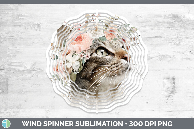 GorgeousAnimals Floral Crown Wind Spinner design.