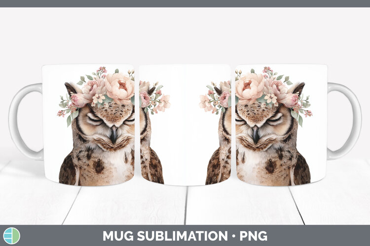 GorgeousAnimals Floral Crown Mug Wrap design.