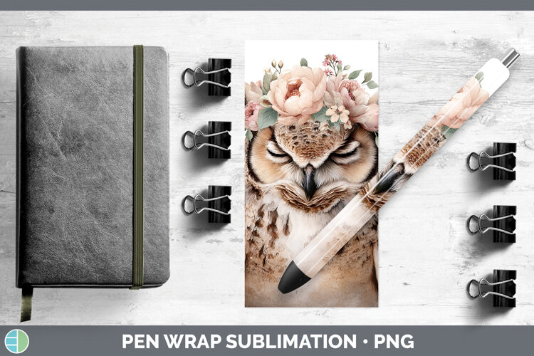 GorgeousAnimals Floral Crown Pen Wrap design.
