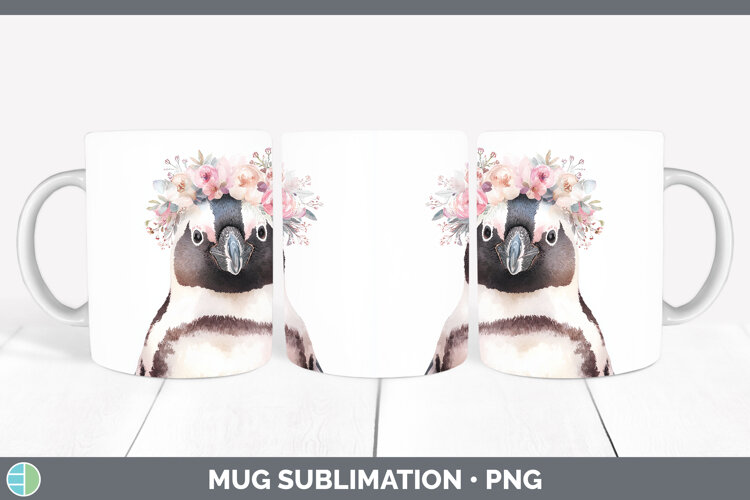 GorgeousAnimals Floral Crown Mug Wrap design.