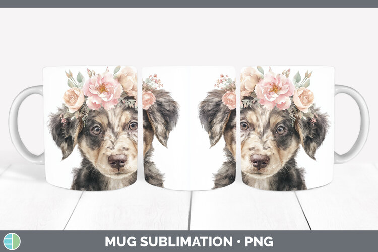 GorgeousAnimals Floral Crown Mug Wrap design.