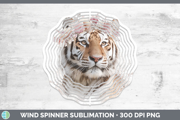 GorgeousAnimals Floral Crown Wind Spinner design.