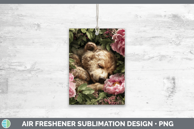Bear Air Freshener Animals Floral Sleeping Sublimation Car F