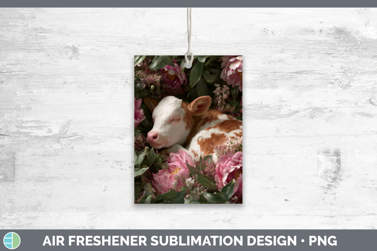 Cow Air Freshener Animals Floral Sleeping Sublimation Car Fr