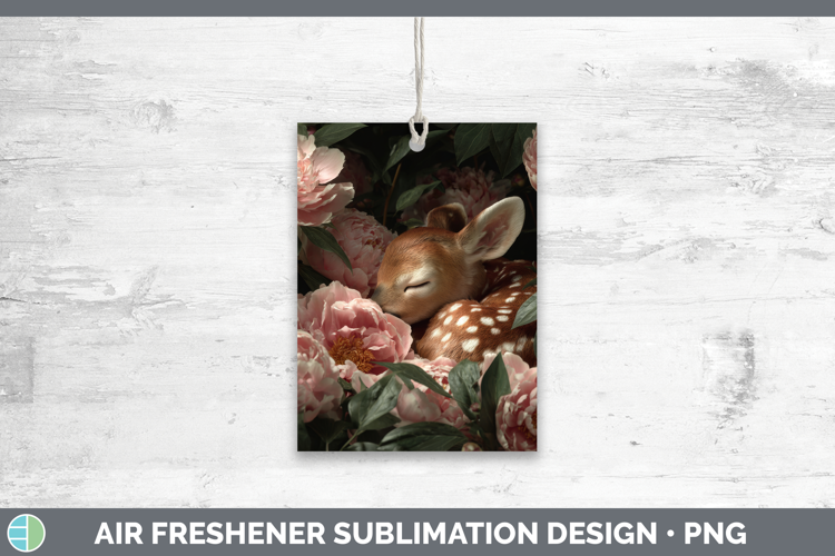 Deer Air Freshener Animals Floral Sleeping Sublimation Car F
