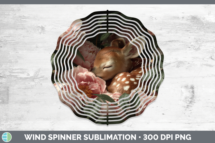 Deer Wind Spinner Animals Floral Sleeping Sublimation Spinne