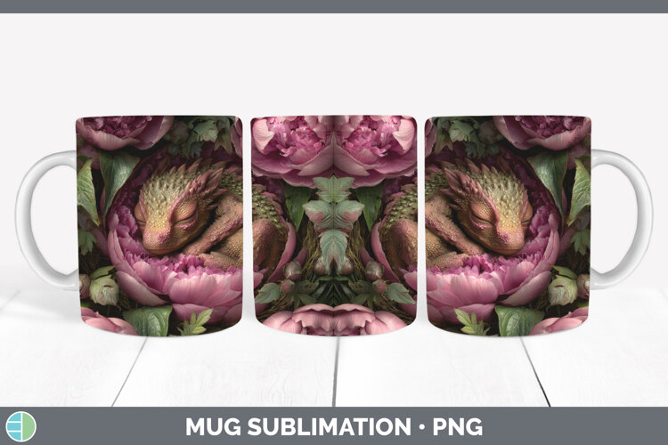 GorgeousAnimals Floral Sleeping Mug Wrap design.