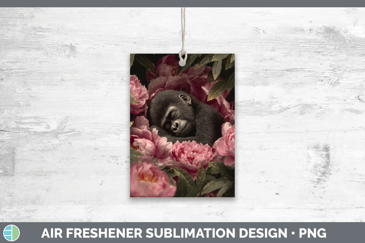 Gorilla Air Freshener Animals Floral Sleeping Sublimation Ca