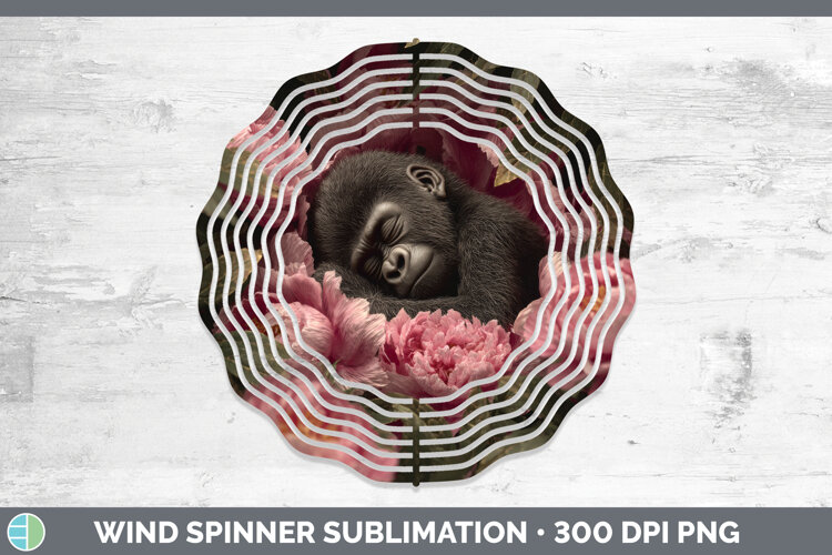 GorgeousAnimals Floral Sleeping Wind Spinner design.