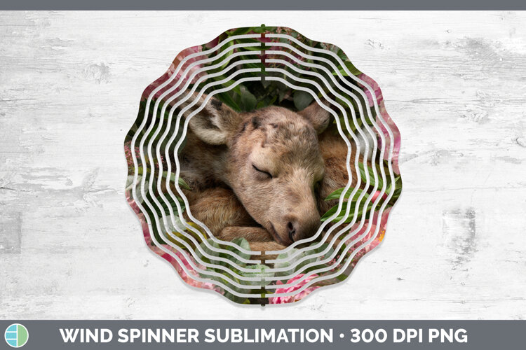 GorgeousAnimals Floral Sleeping Wind Spinner design.