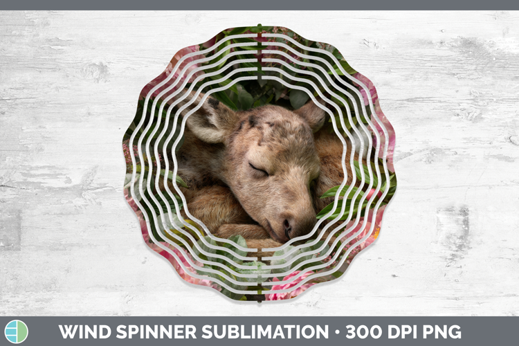 Moose Wind Spinner Animals Floral Sleeping Sublimation Spinn