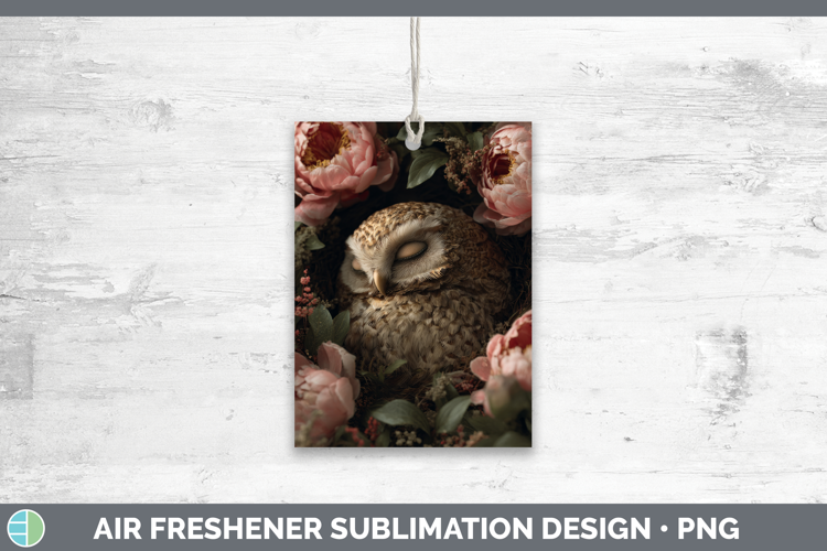 Owl Air Freshener Animals Floral Sleeping Sublimation Car Fr