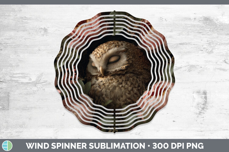 GorgeousAnimals Floral Sleeping Wind Spinner design.