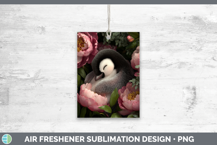 Penguin Air Freshener Animals Floral Sleeping Sublimation Ca