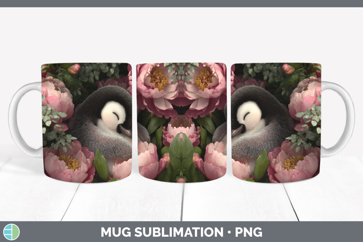 GorgeousAnimals Floral Sleeping Mug Wrap design.