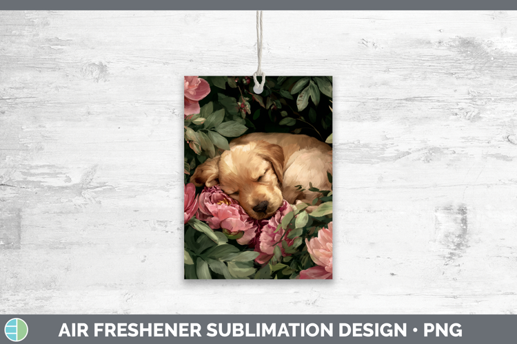 Puppy Air Freshener Animals Floral Sleeping Sublimation Car