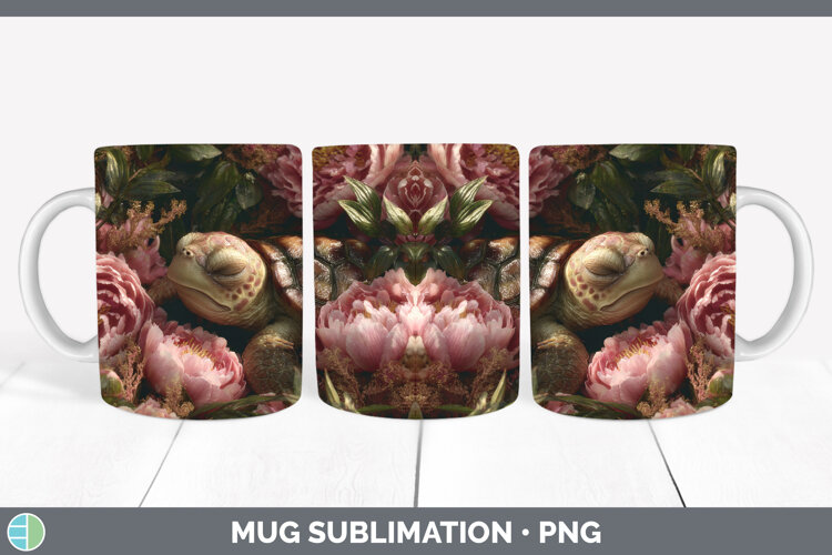 GorgeousAnimals Floral Sleeping Mug Wrap design.