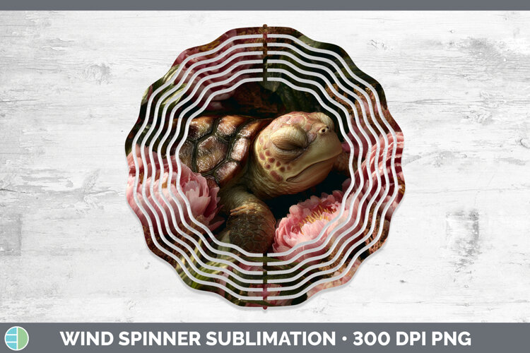 GorgeousAnimals Floral Sleeping Wind Spinner design.