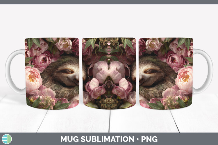 GorgeousAnimals Floral Sleeping Mug Wrap design.