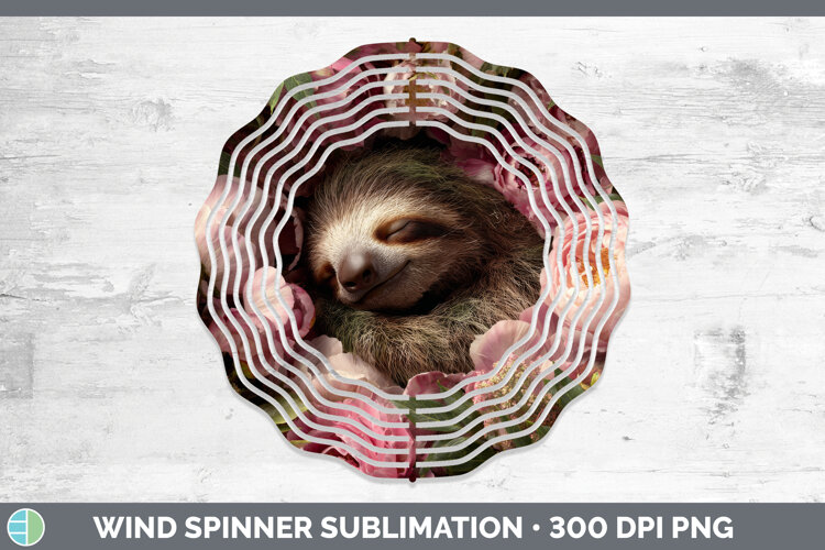 GorgeousAnimals Floral Sleeping Wind Spinner design.