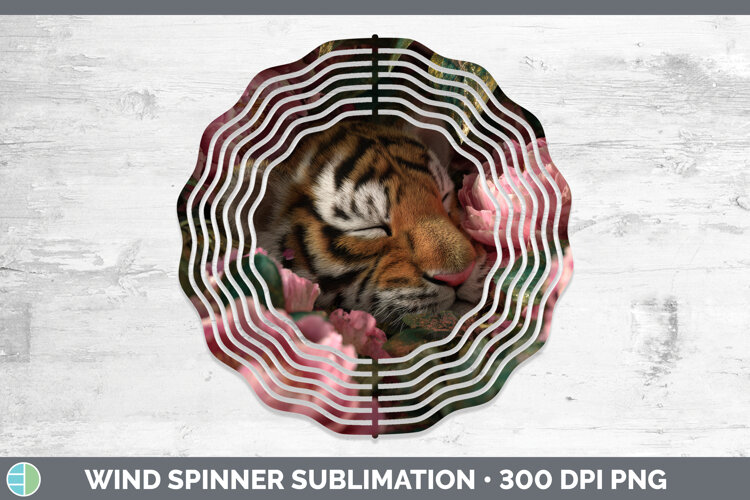 GorgeousAnimals Floral Sleeping Wind Spinner design.