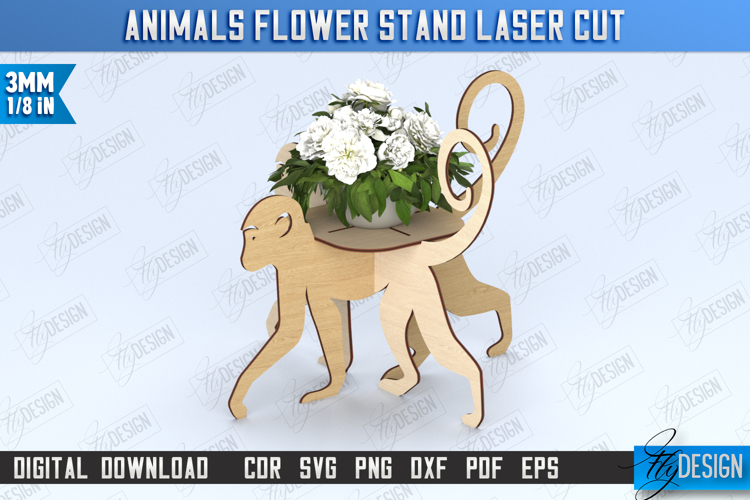 Monkey Flower Stand | Garden | Home Decor | Flower Holder