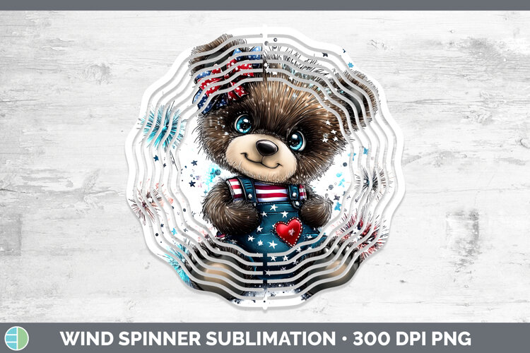 GorgeousAnimals Fourth of July Wind Spinner design.