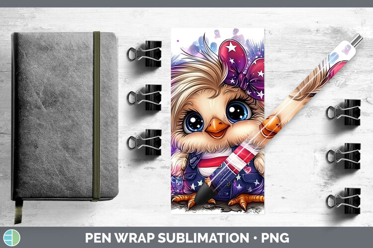 GorgeousAnimals Fourth of July Pen Wrap design.