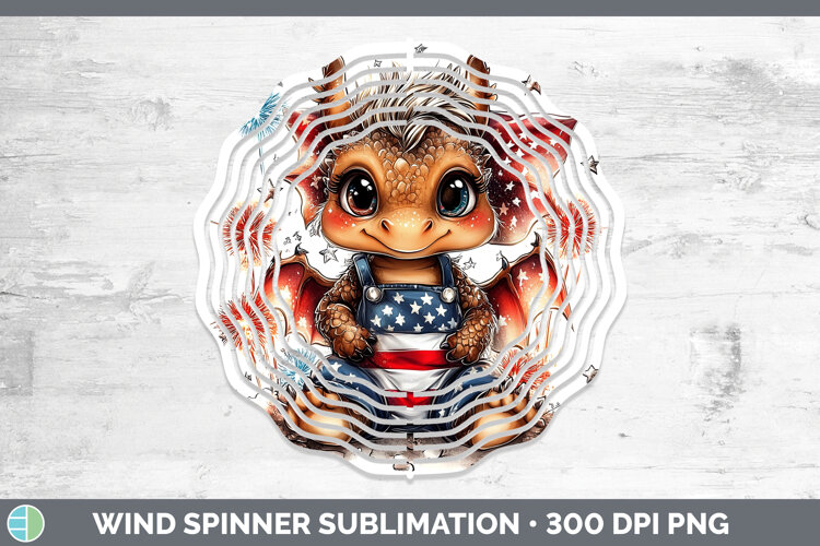 GorgeousAnimals Fourth of July Wind Spinner design.