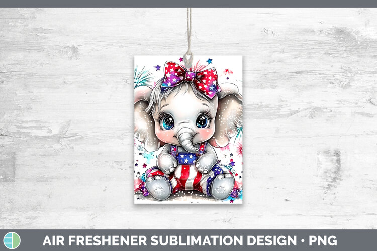 GorgeousAnimals Fourth of July Air Freshener design.