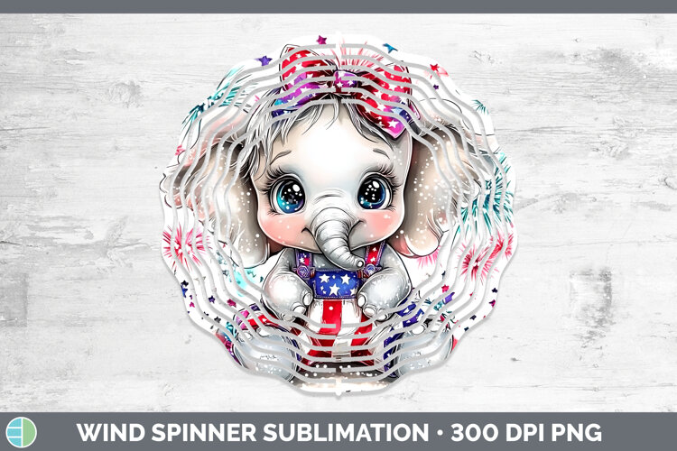 GorgeousAnimals Fourth of July Wind Spinner design.