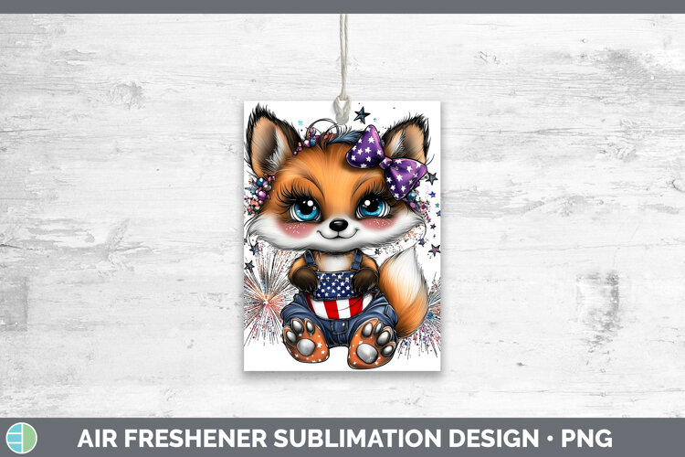 GorgeousAnimals Fourth of July Air Freshener design.