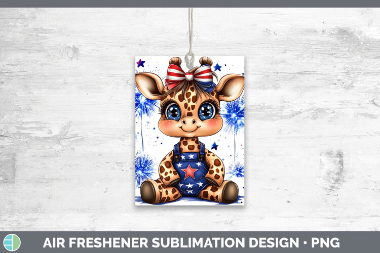 GorgeousAnimals Fourth of July Air Freshener design.