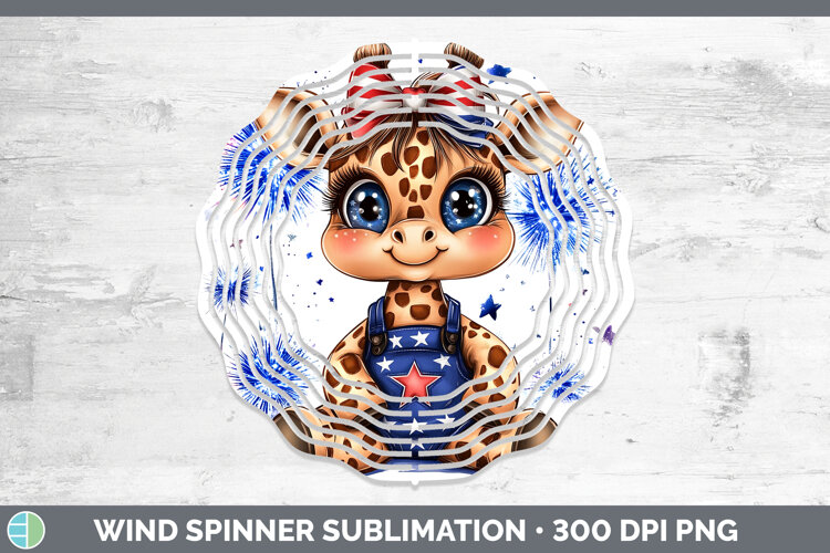 GorgeousAnimals Fourth of July Wind Spinner design.