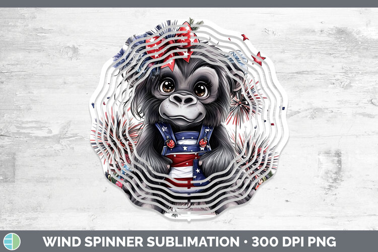 GorgeousAnimals Fourth of July Wind Spinner design.