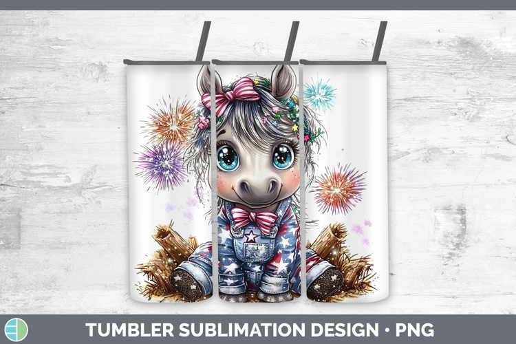 GorgeousAnimals Fourth of July Tumbler design.