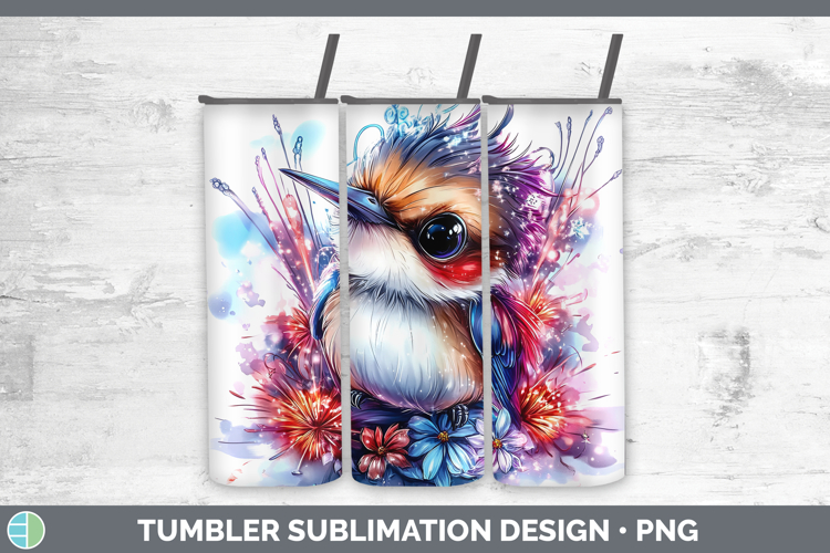 Animals Fourth of July Hummingbird Tumbler Sublimation 20 oz