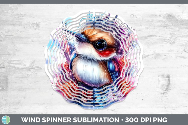 Animals Fourth of July Hummingbird Wind Spinner Sublimation