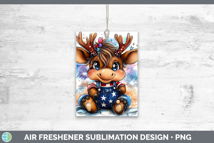 GorgeousAnimals Fourth of July Air Freshener design.