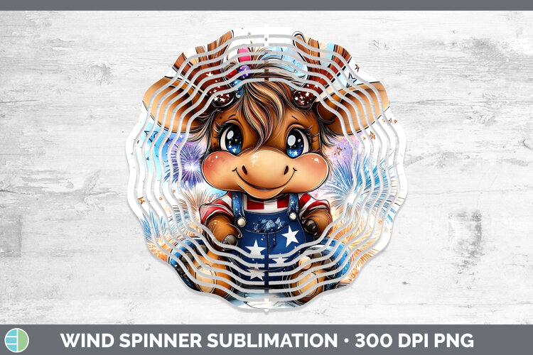 GorgeousAnimals Fourth of July Wind Spinner design.