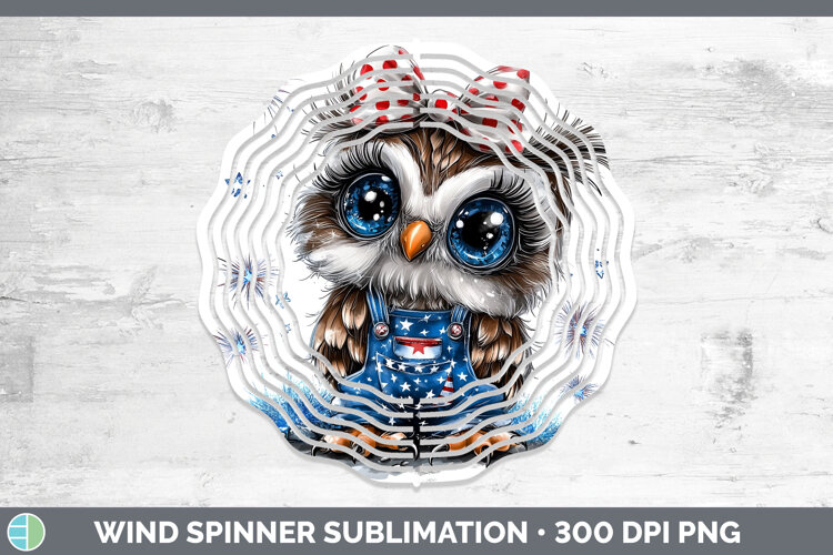 GorgeousAnimals Fourth of July Wind Spinner design.