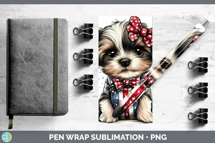 GorgeousAnimals Fourth of July Pen Wrap design.