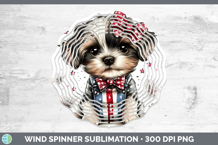 GorgeousAnimals Fourth of July Wind Spinner design.