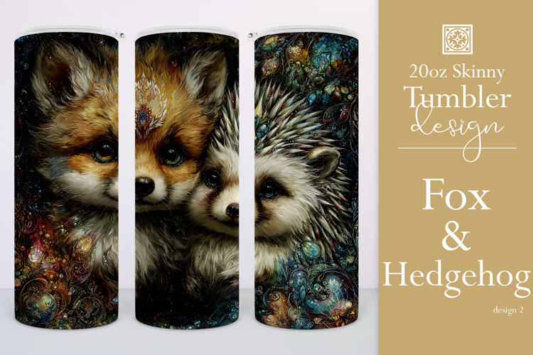 Animal Tumbler Wrap, Fox x Hedgehog Sublimation, s2