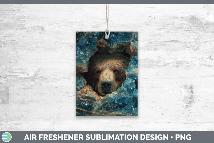 Bear Air Freshener Animals Geode Wall Sublimation Car Freshe