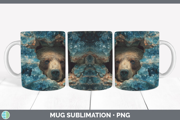 GorgeousAnimals Geode Wall Mug Wrap design.